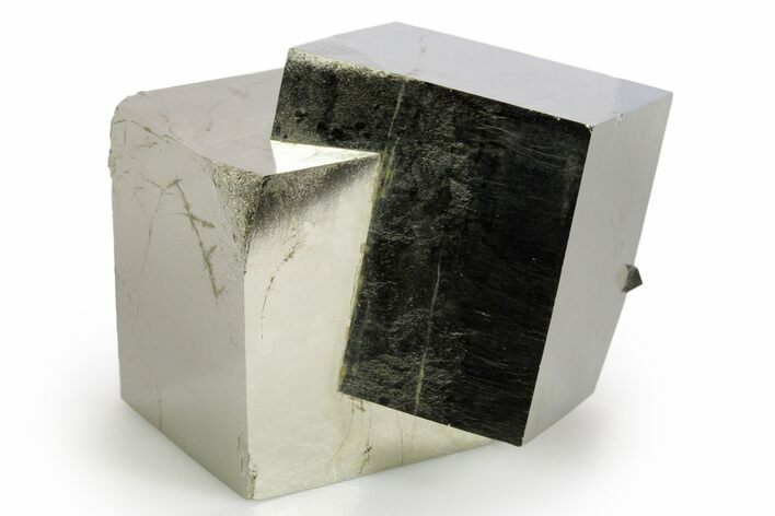 Shiny, Natural Pyrite Cube Cluster - Navajun, Spain #347338